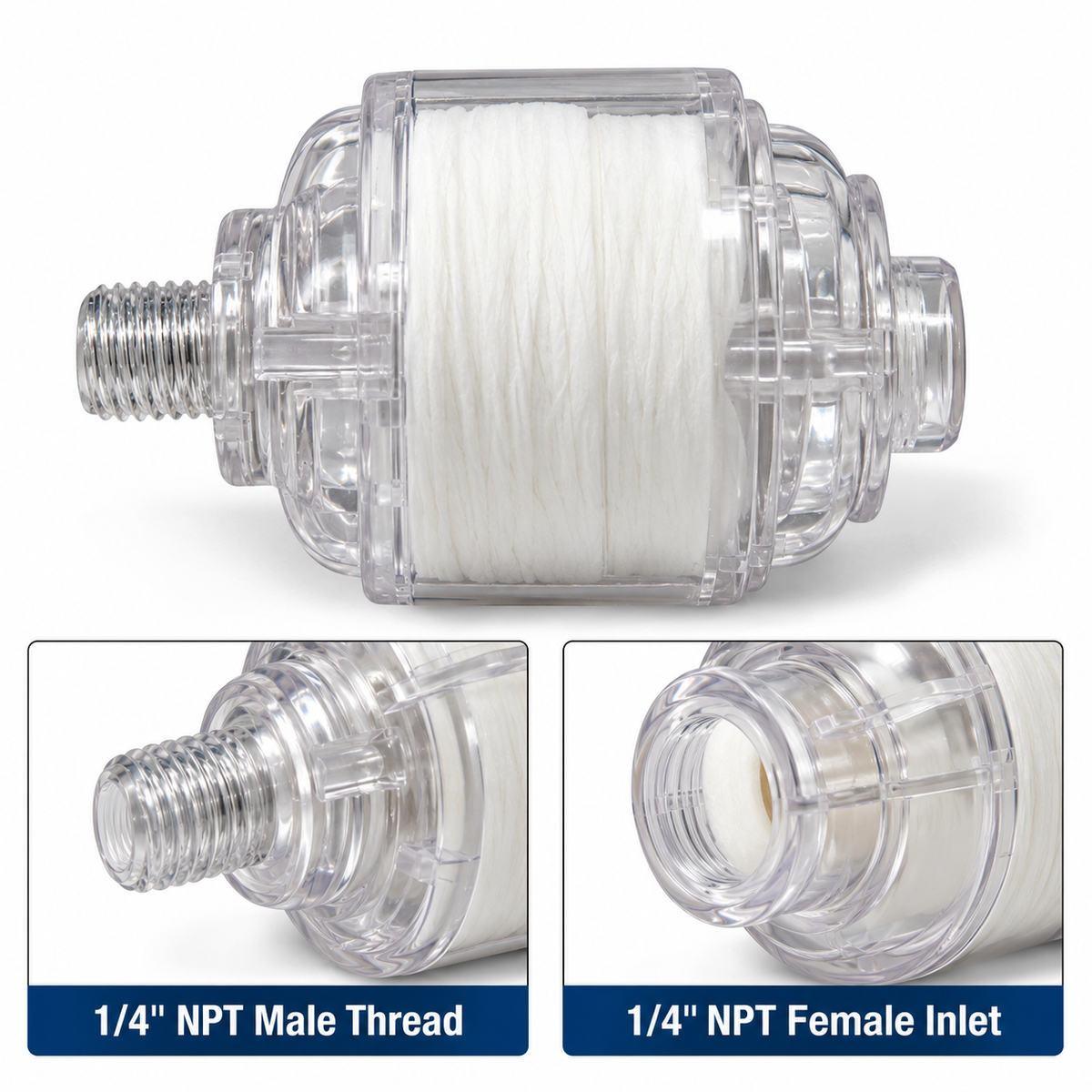 Spray Gun Air Filter & Moisture Trap – Clear-Vue 1/4" NPT | AES Industries