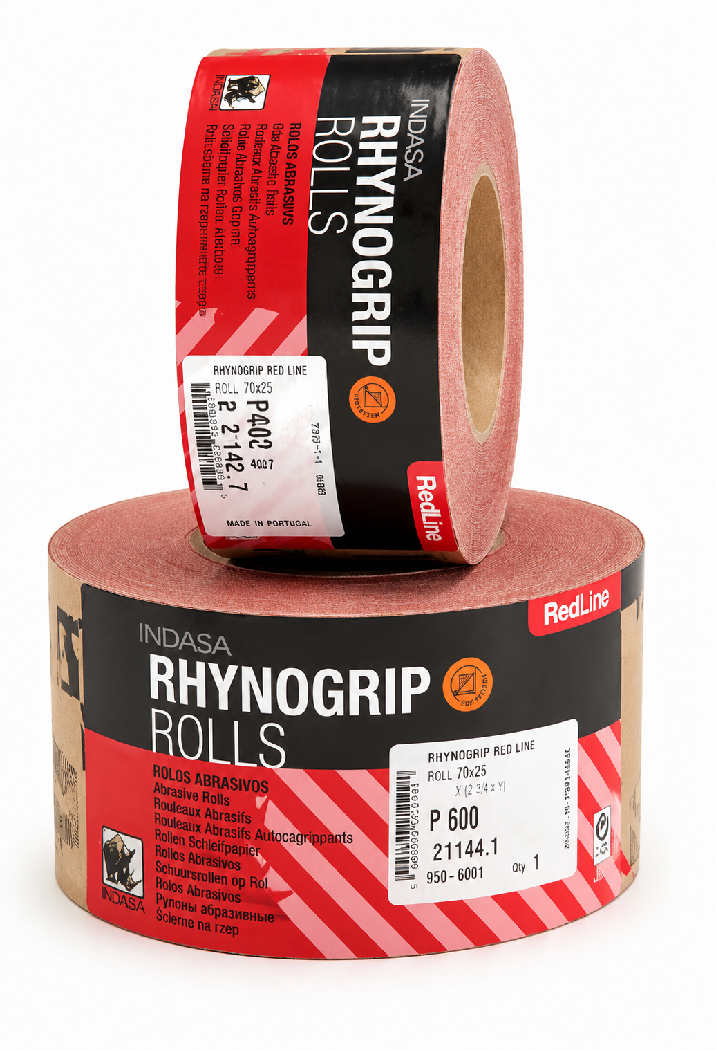 Indasa Rhynogrip Red Line Hook & Loop Sanding Roll 70mm x 25m