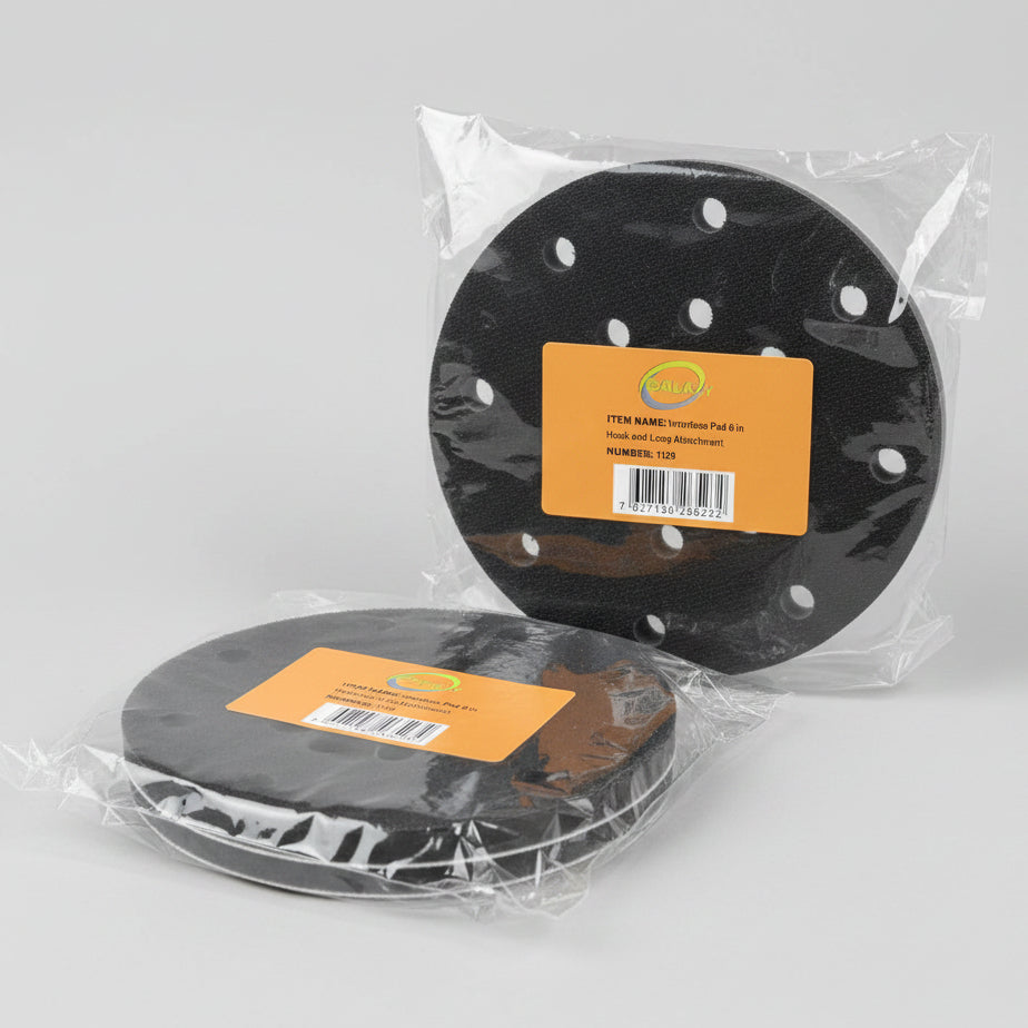 Galaxy 6" Interface Pad Hook & Loop 9-Hole Soft Foam Backing Pad
