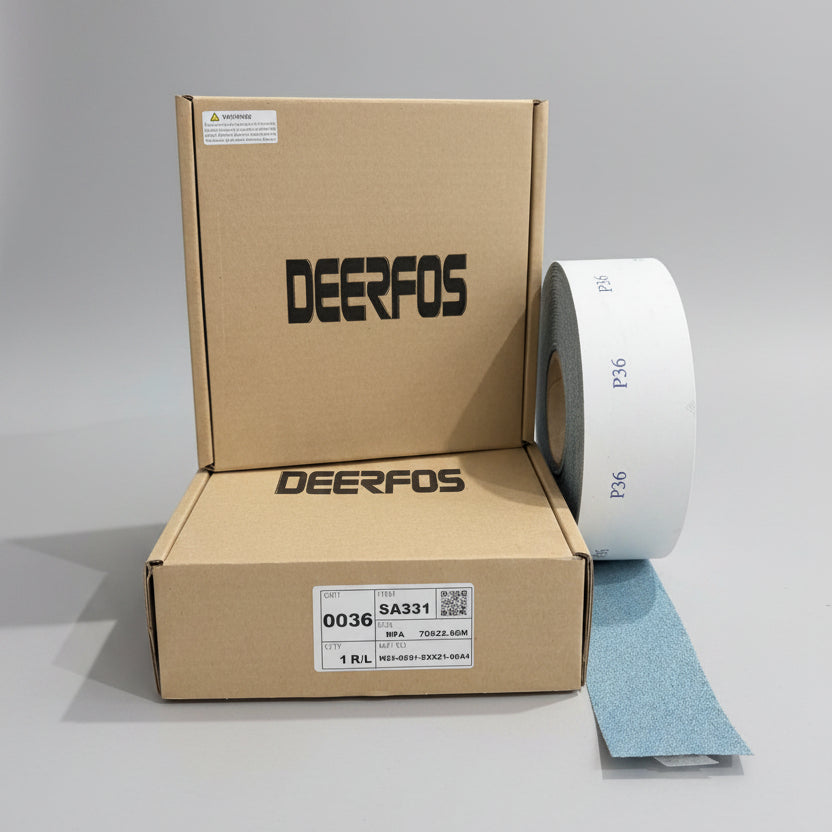 Deerfos SA331 Aluminum Oxide Abrasive Roll 2.75" x 25 Yards