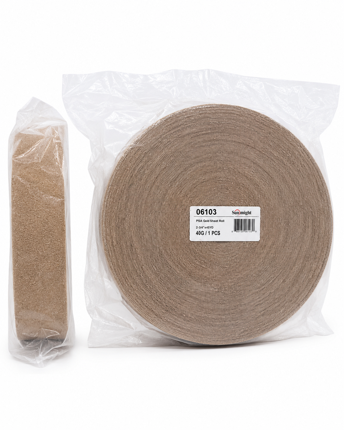 Sunmight PSA Gold Sheet Roll – Adhesive Sanding Roll 2-3/4” x 45 Yards