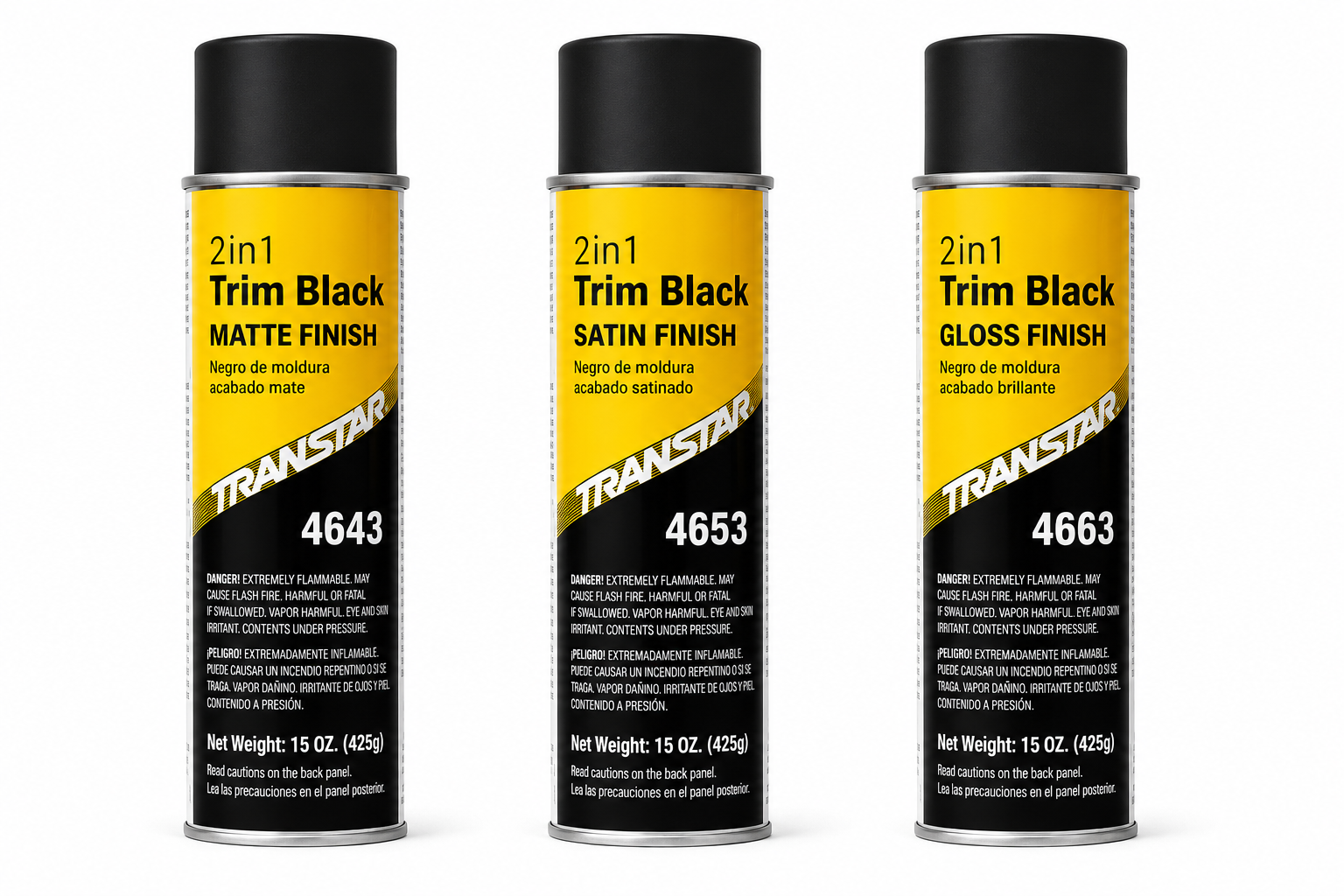 Transtar 2-in-1 Trim Black Aerosol – 15 oz