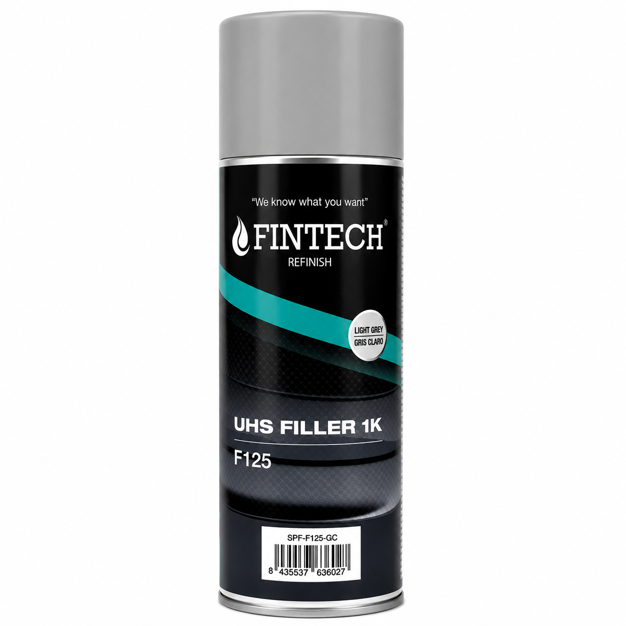 Fintech UHS Filler 1K Aerosol Primer – White, Light Grey & Black
