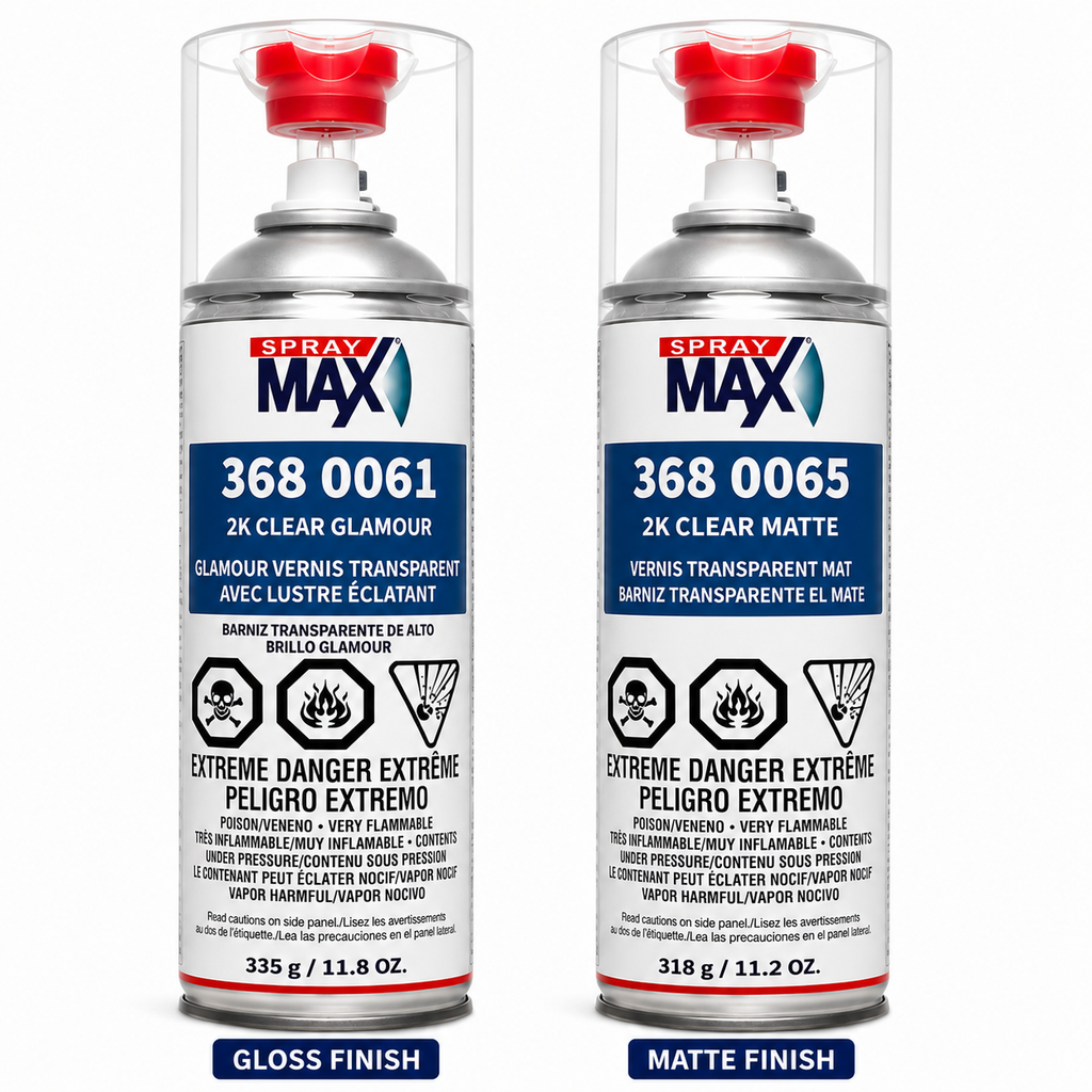 SprayMax 2K Clear Coat Aerosol | Gloss & Matt Automotive Clear