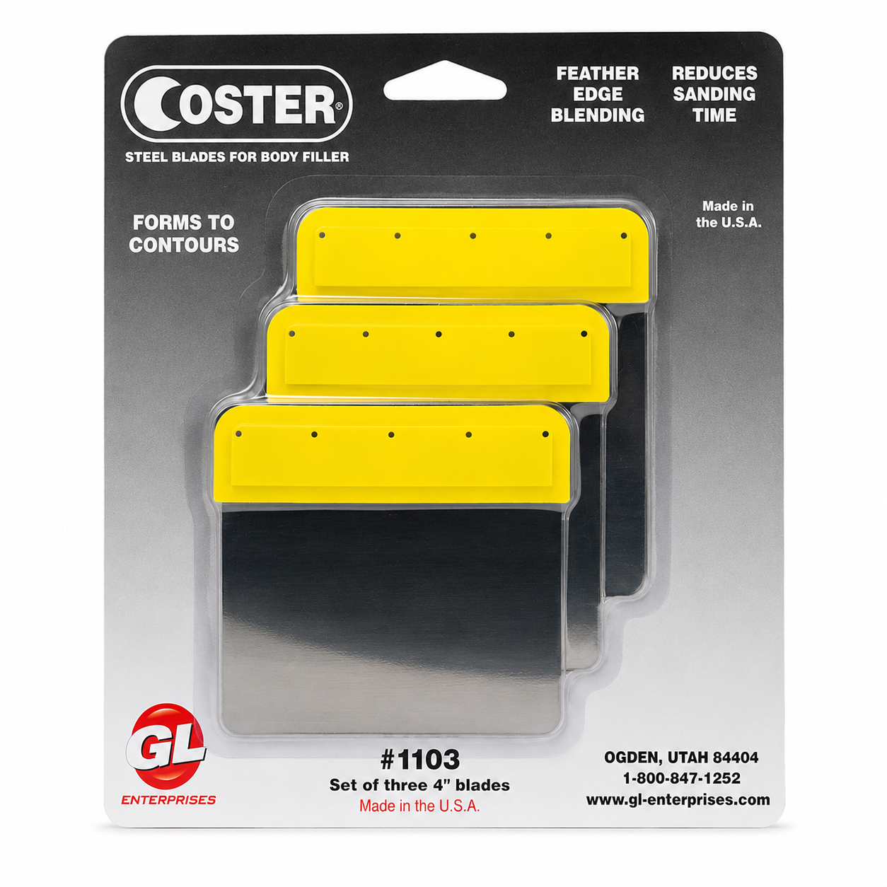 Coster Steel Blades for Body Filler