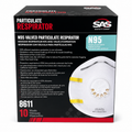 SAS 8611 N95 Valved Particulate Respirator (10-Pack)