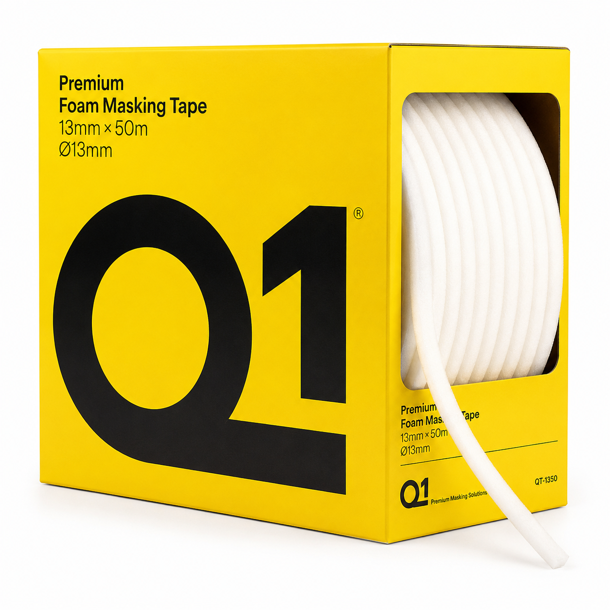 Q1 Premium Foam Masking Tape 13 mm x 50 m (1/2" x 55 yd)