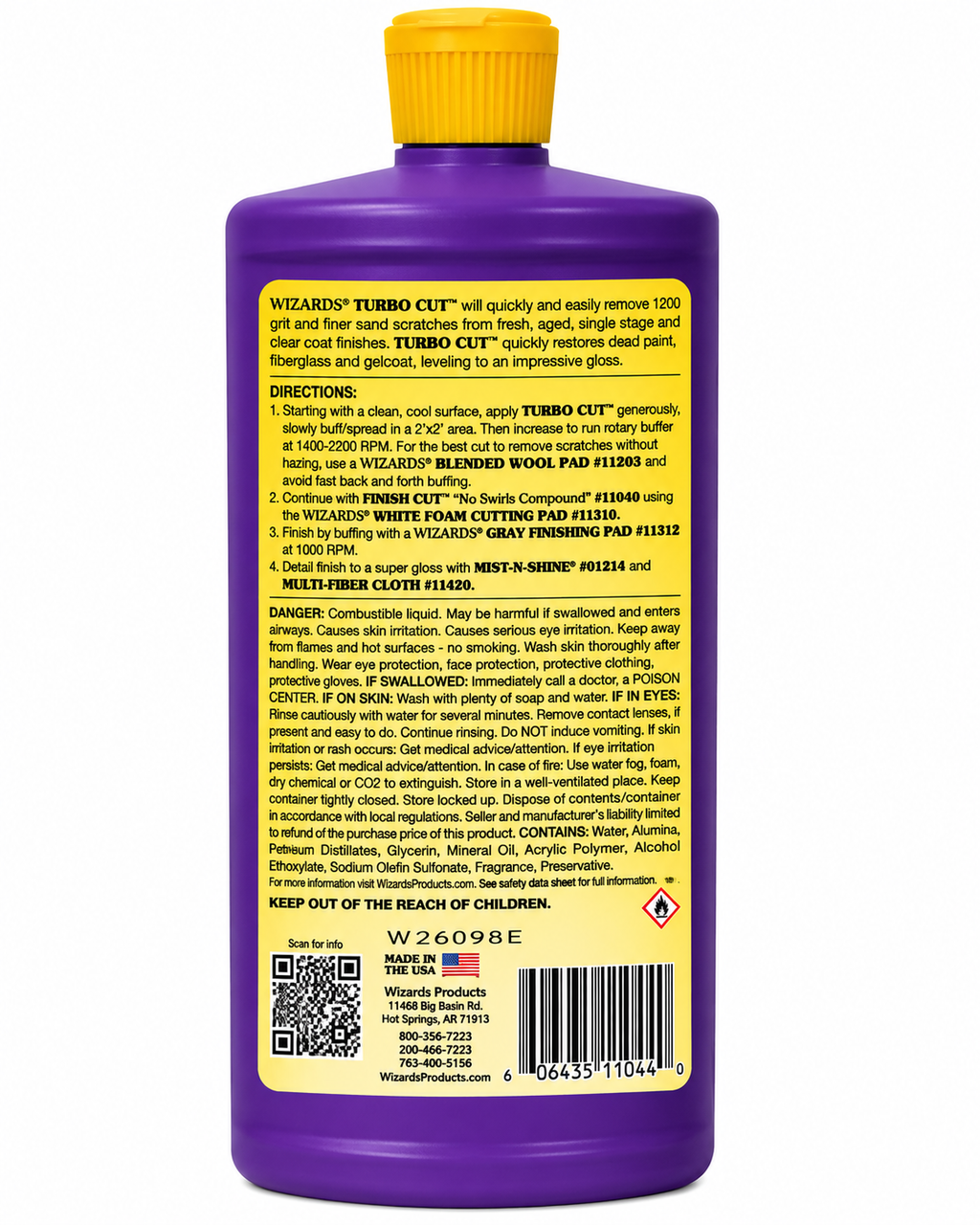 Wizards 11044 Turbo Cut Compound – Heavy Cut Rubbing Compound – 32 oz