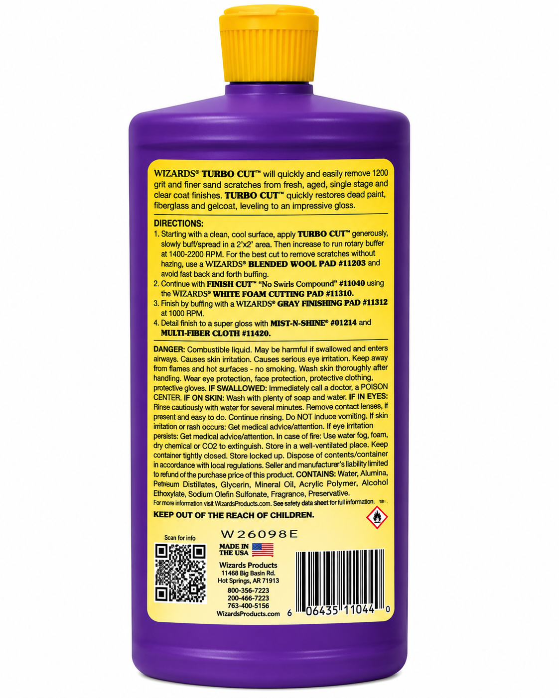 Wizards 11044 Turbo Cut Compound – Heavy Cut Rubbing Compound – 32 oz