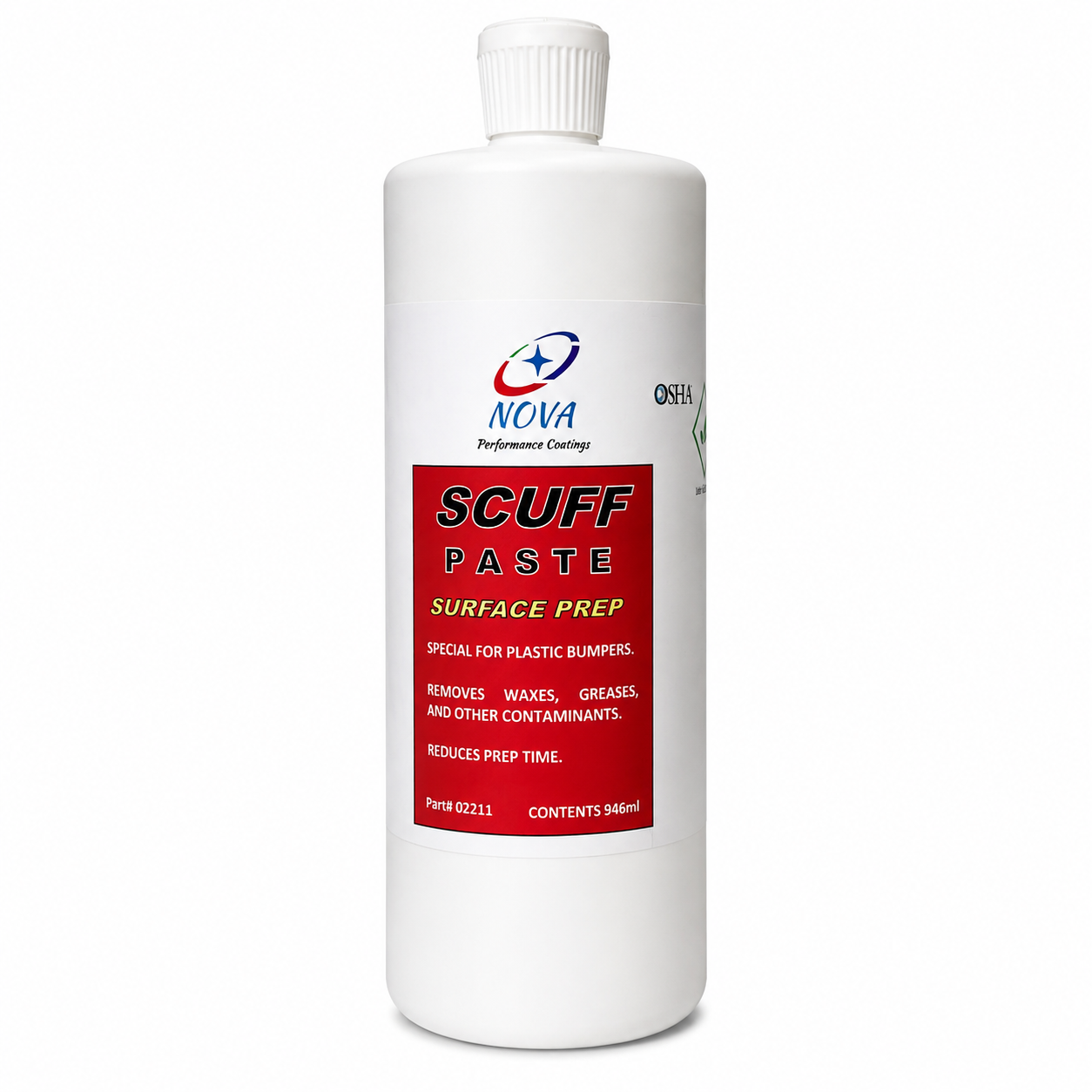 NOVA Scuff Paste Surface Prep for Plastic Bumpers – 946ml (1 Quart)