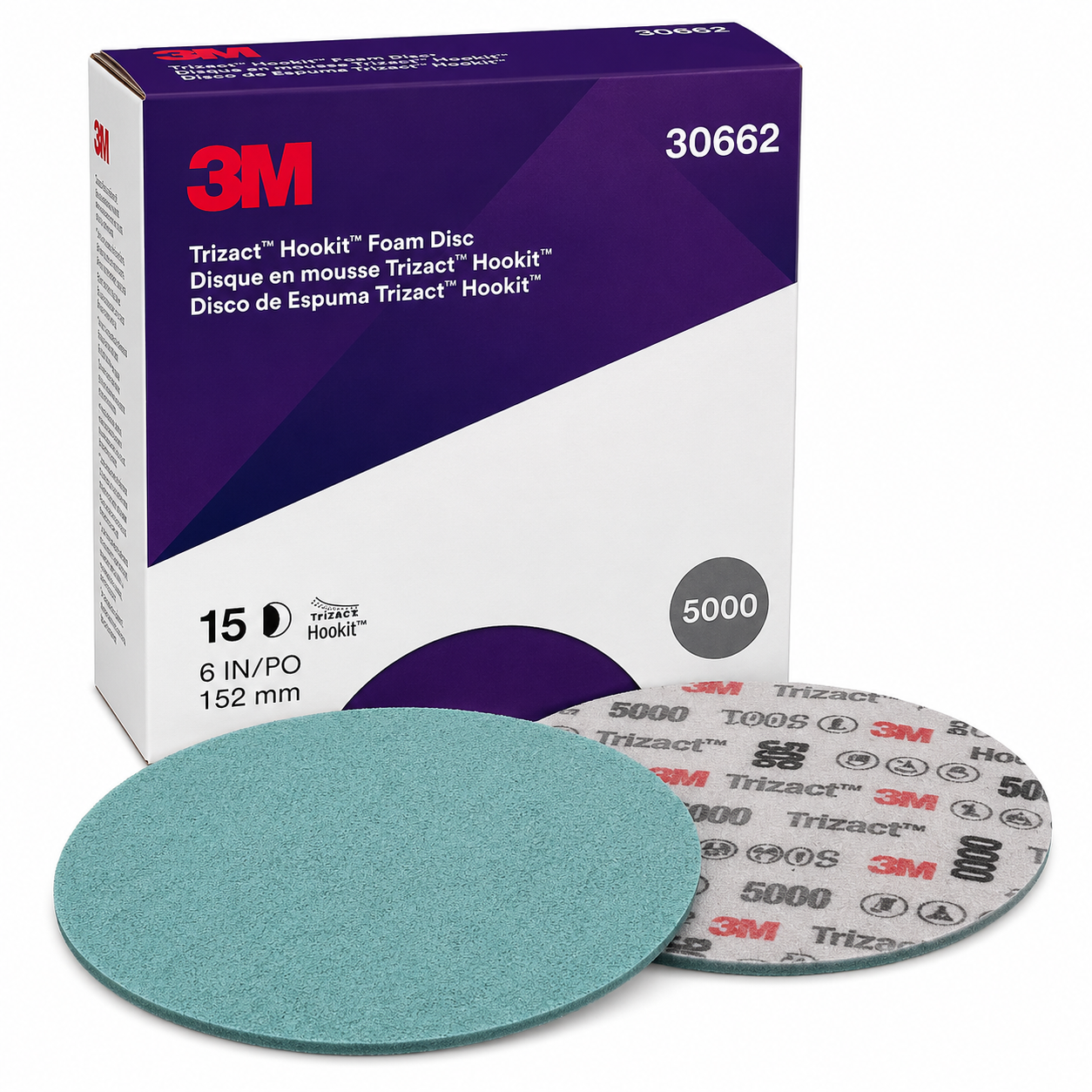 3M Trizact™ 443SA 6" Foam Abrasive Disc
