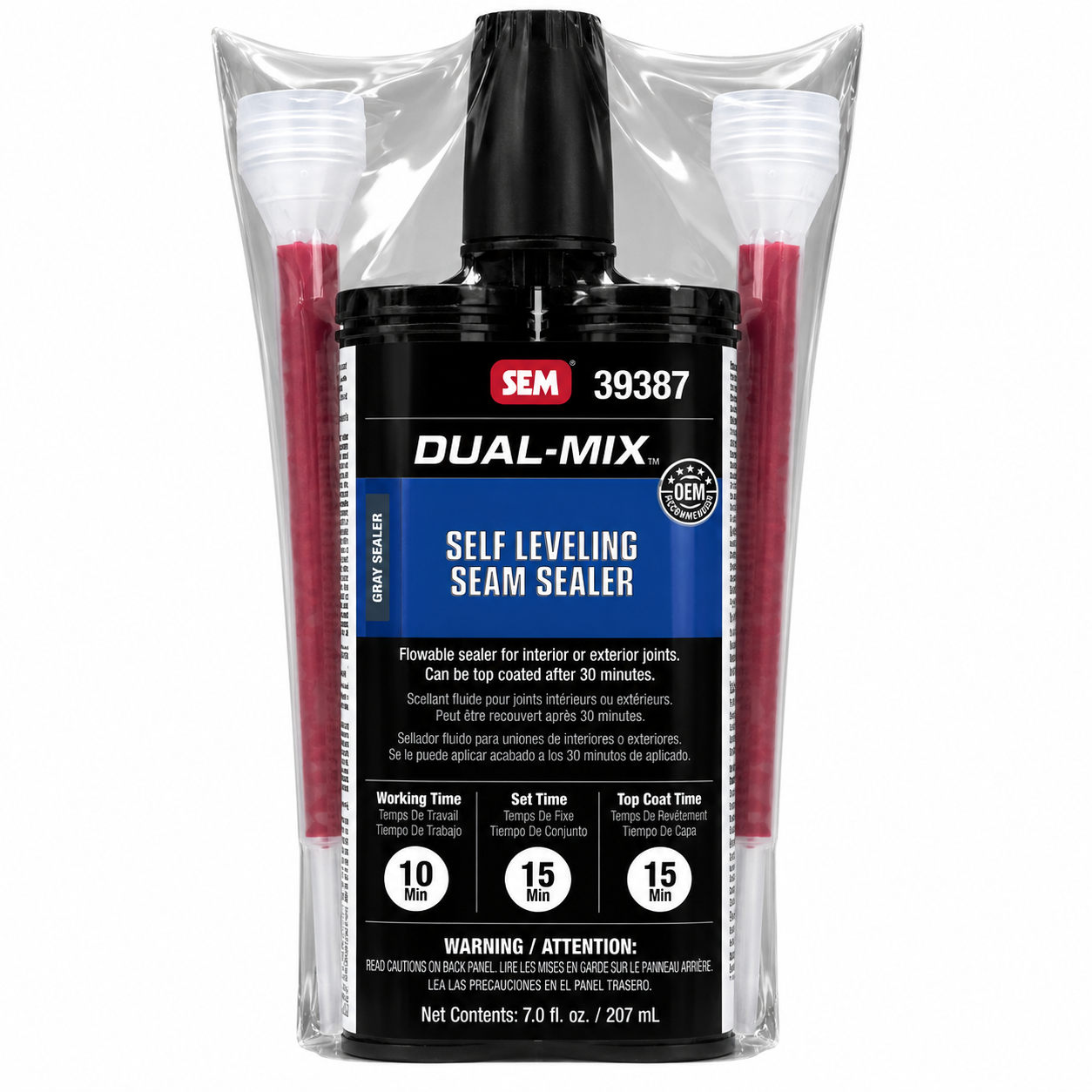 SEM Dual-Mix™ Self Leveling Seam Sealer Gray – 7 oz | 39387