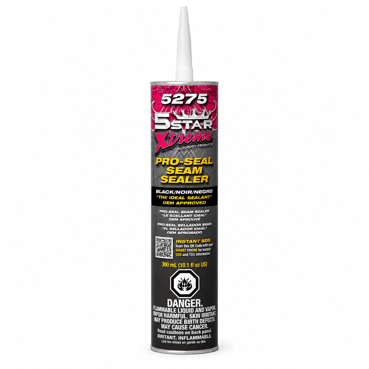 5 Star Xtreme 5275 Pro-Seal Seam Sealer Black – 300 mL (10.1 fl oz)
