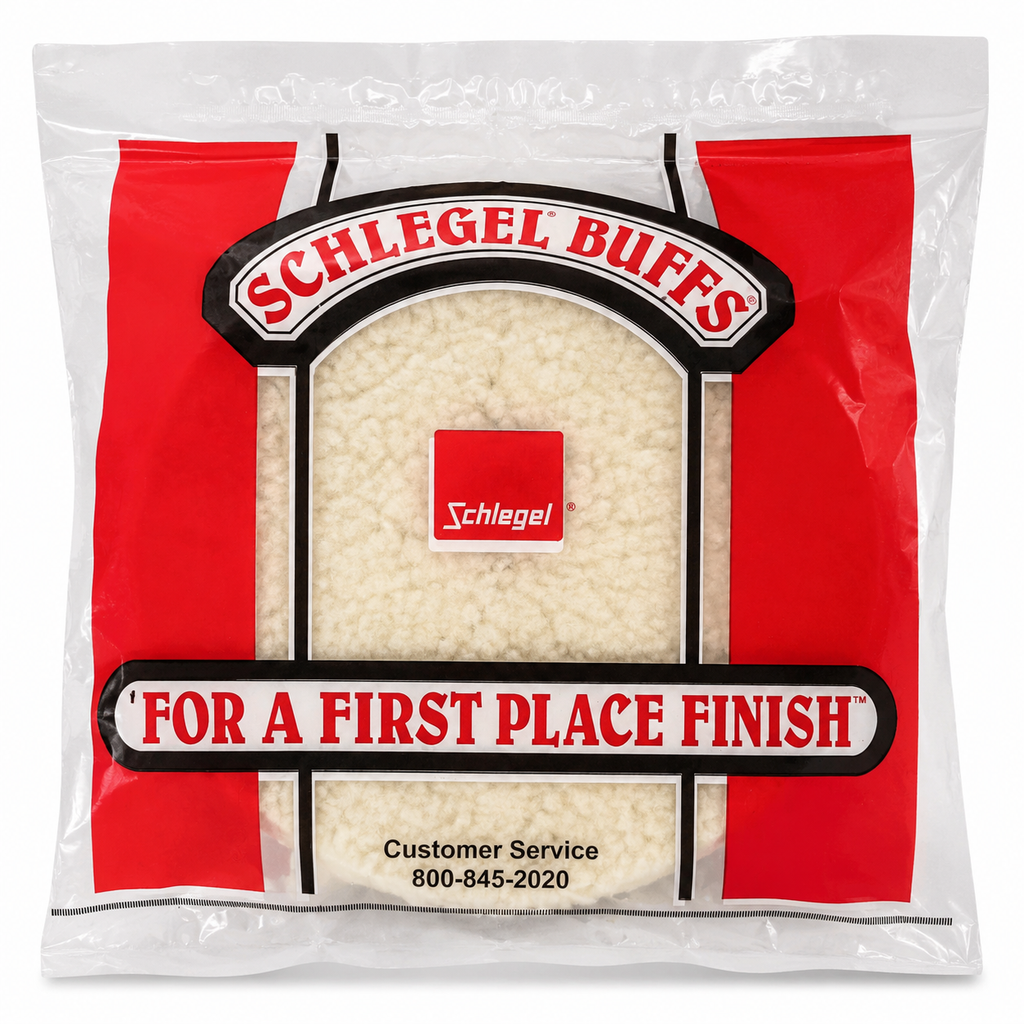 Schlegel #1 Buff Wool Compounding Pad – 8" Double Sided – 1.5" Pile