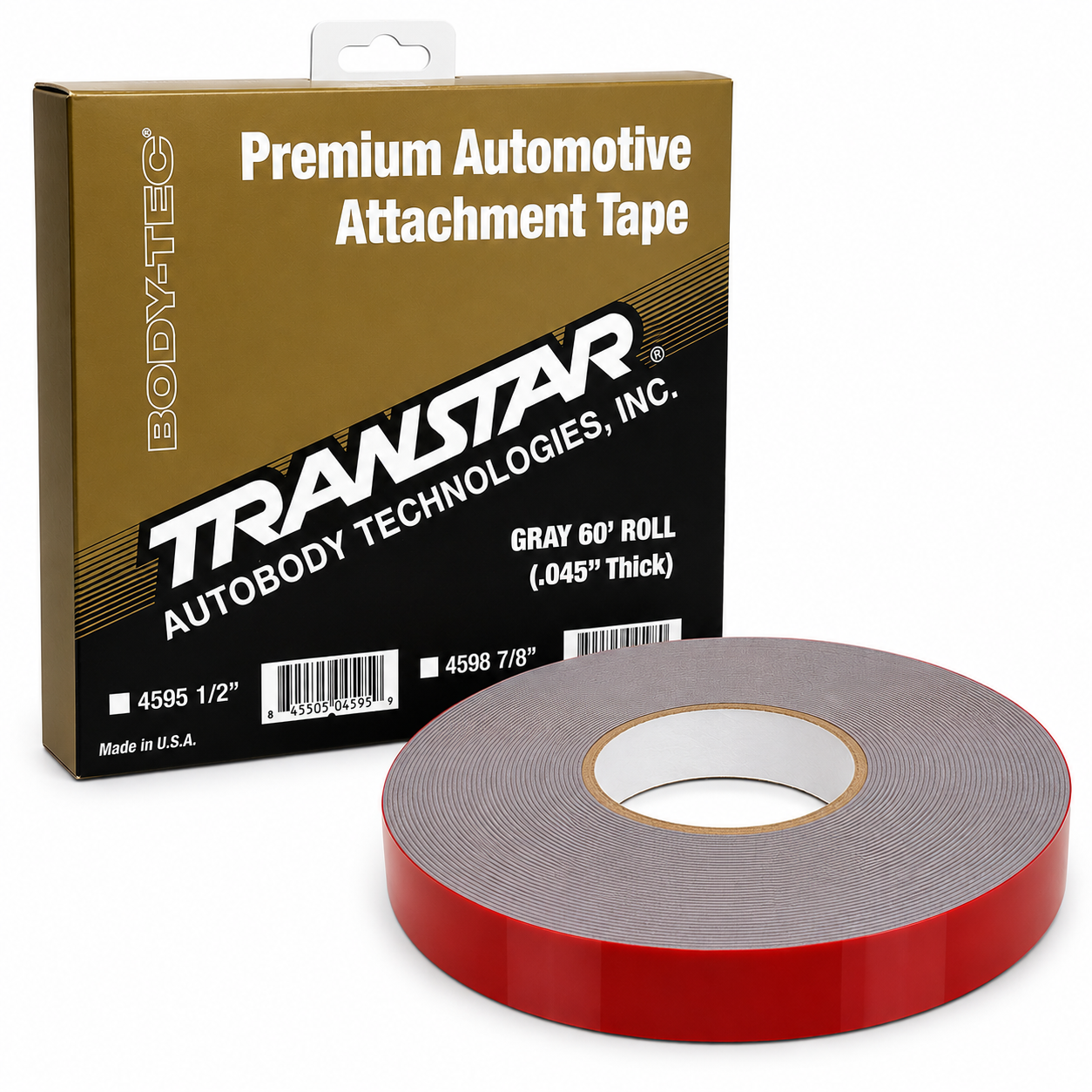 Transtar Premium Automotive Attachment Tape Gray 60' Roll