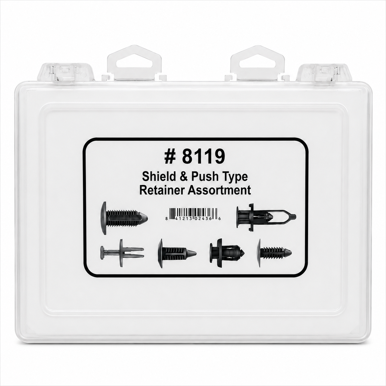 Shield & Push Type Retainer Assortment Kit #8119 – Automotive Trim Clip Assortment