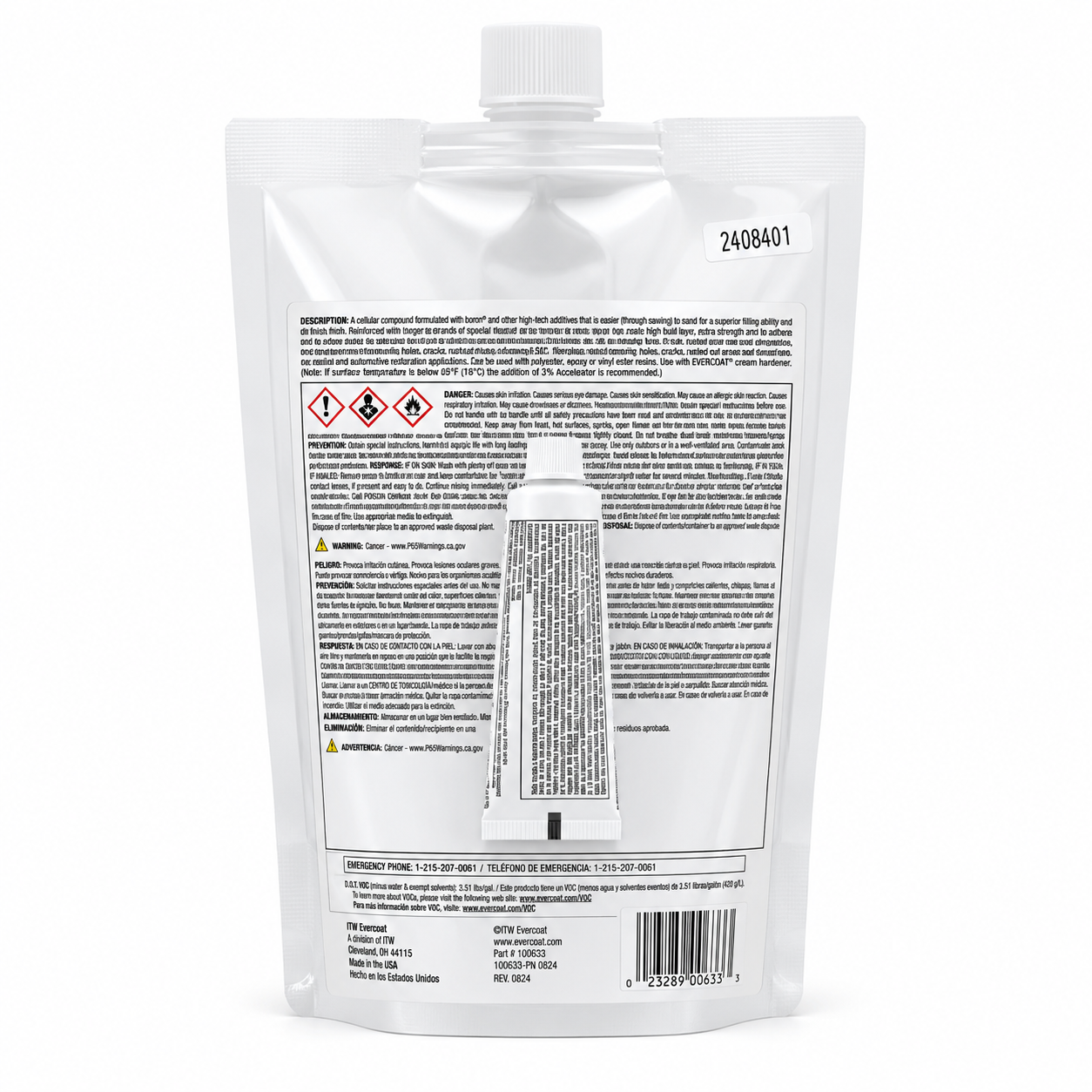 Evercoat Fiber Tech Reinforced Repair Compound Filler - 1.79 lb