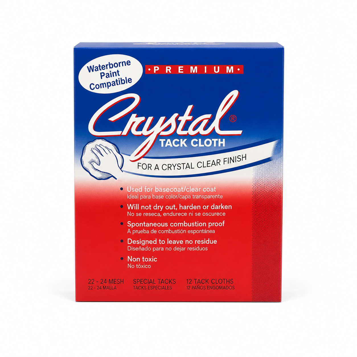 Crystal Premium Tack Cloth - 12 Pack