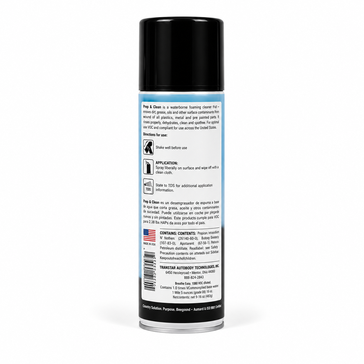 Transtar 9793 Waterborne Prep & Clean - 16 oz Aerosol