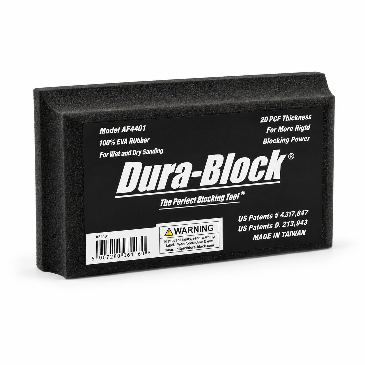 Dura-Block PSA AF4401 Sanding Block – Medium EVA Rubber Hand Sanding Block