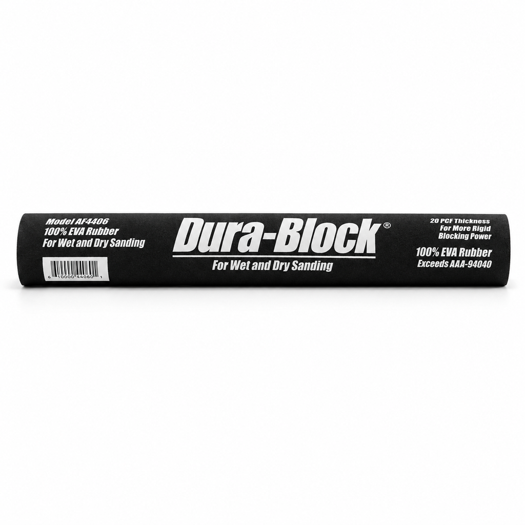 Dura-Block AF4404 Round Sanding Block – 11" Flexible EVA Rubber Hand Sanding Block