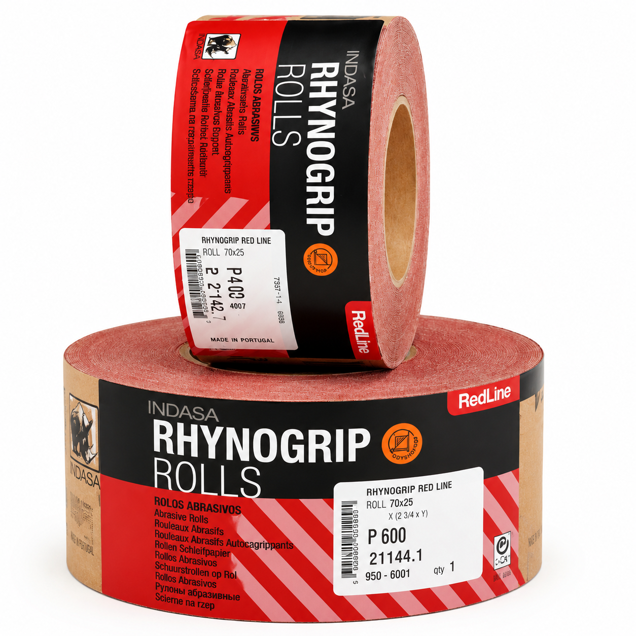 Indasa Rhynogrip Red Line Hook & Loop Sanding Roll 70mm x 25m