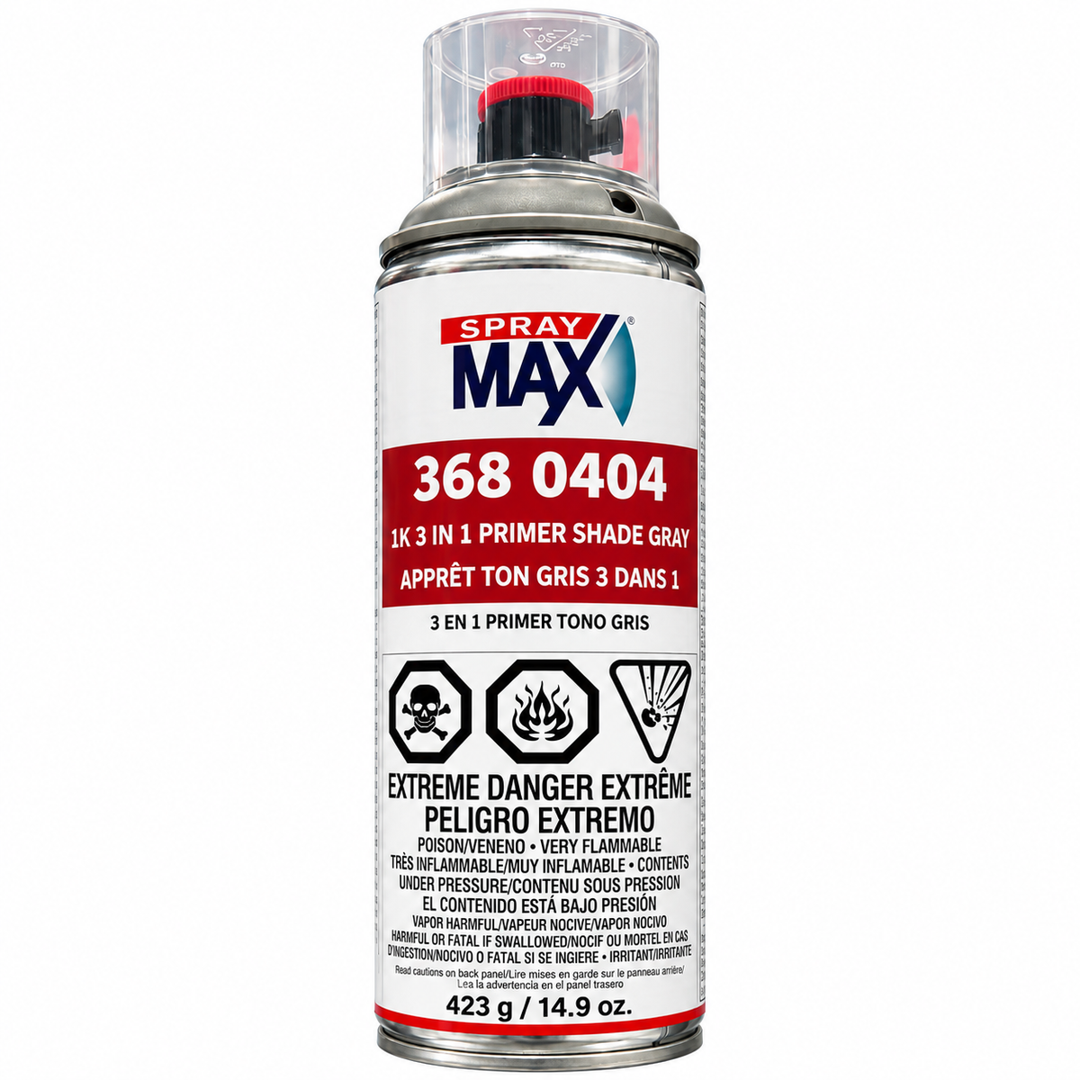 SprayMax 3680404 1K 3 in 1 Primer Shade Gray – 14.9 oz
