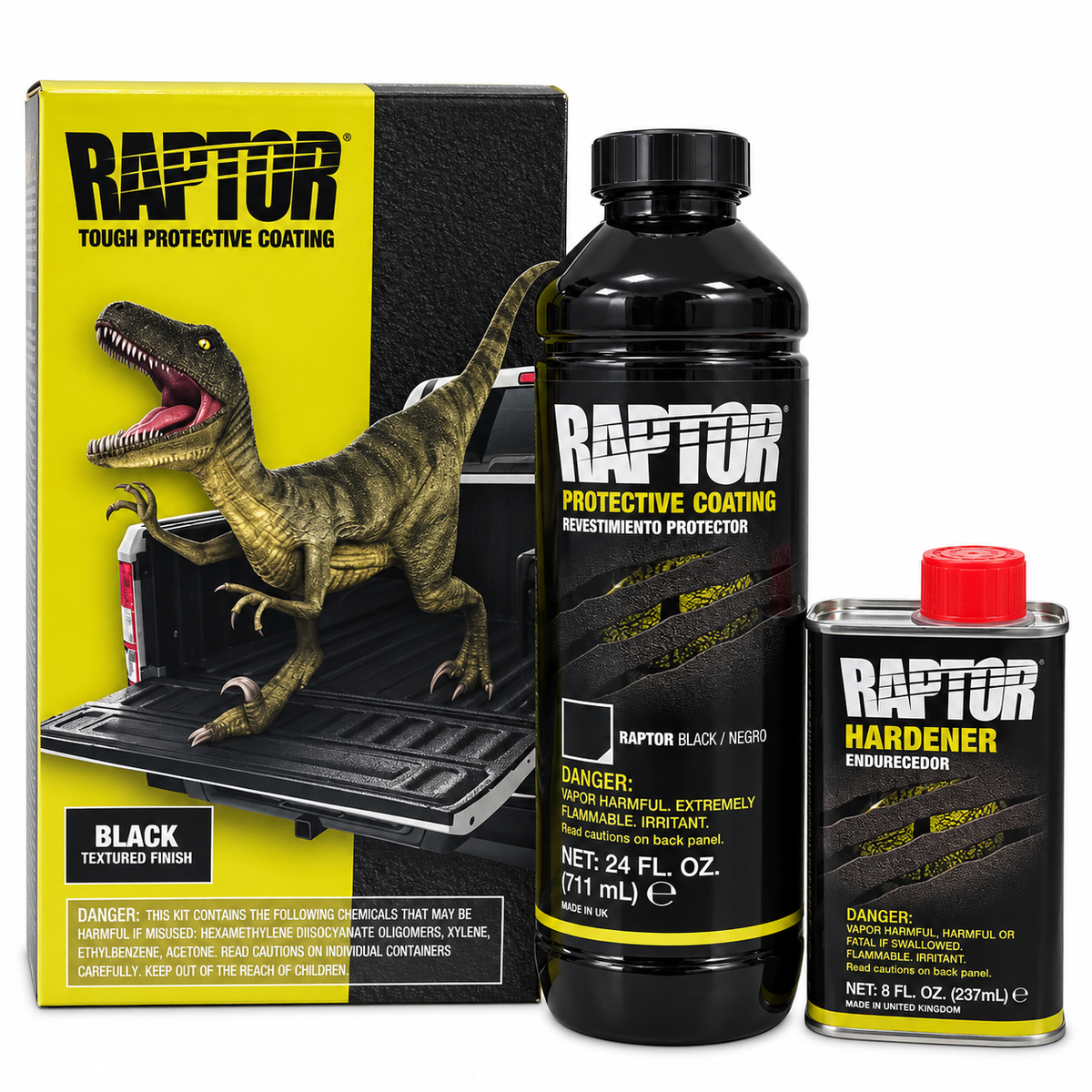 U-POL RAPTOR UP4801 Tough Protective Coating Black – 1 Quart Kit
