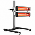 Infrared Paint Curing Lamp – 2400W Dual Head with Stand